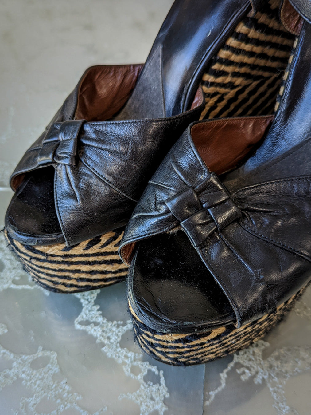 70s Bonnie Smith Wonder Wedge Platforms / 8