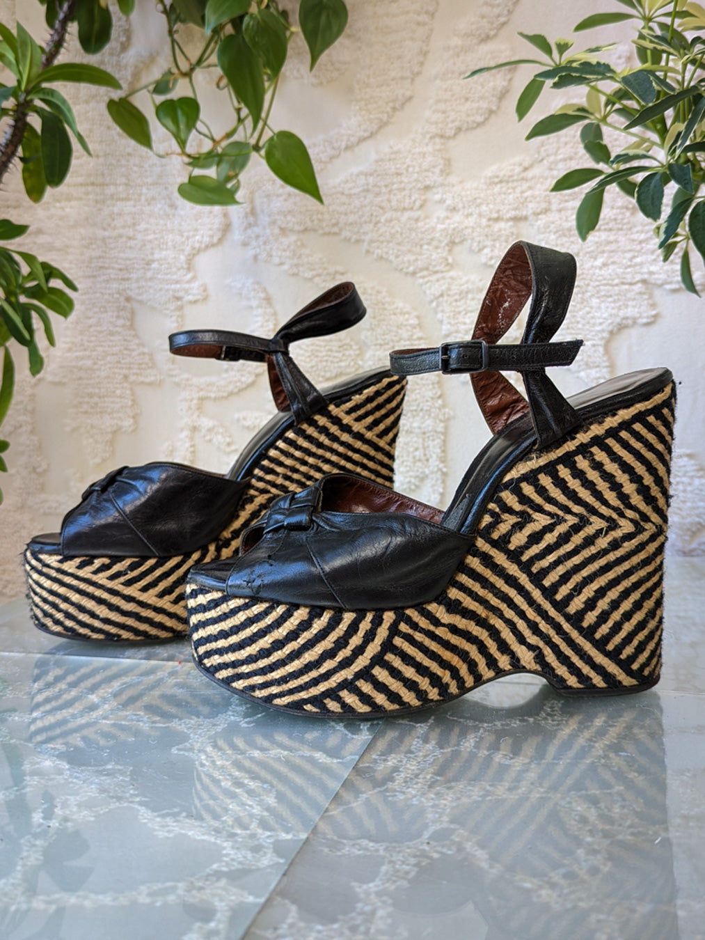70s Bonnie Smith Wonder Wedge Platforms / 8