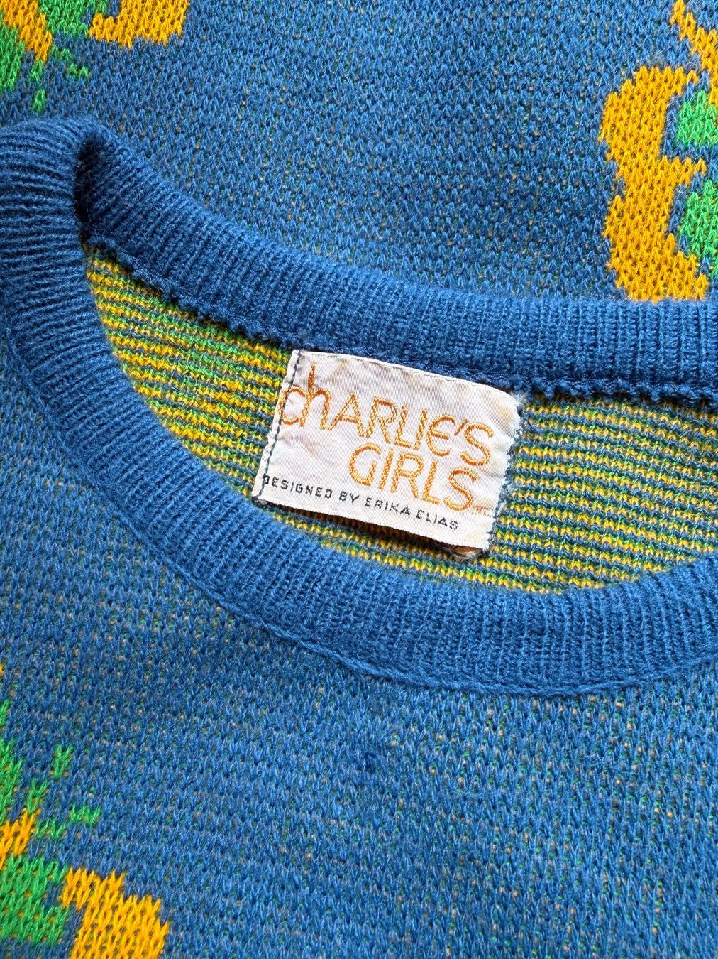 70s Charlie's Girls Butterfly Dress / M