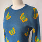 70s Charlie's Girls Butterfly Dress / M