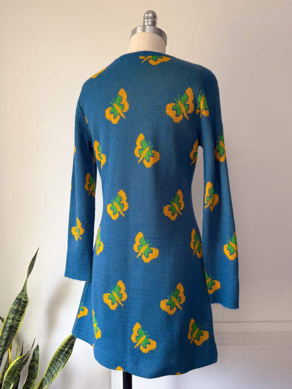 70s Charlie's Girls Butterfly Dress / M