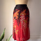 00s Wisteria Printed Silk Skirt / S