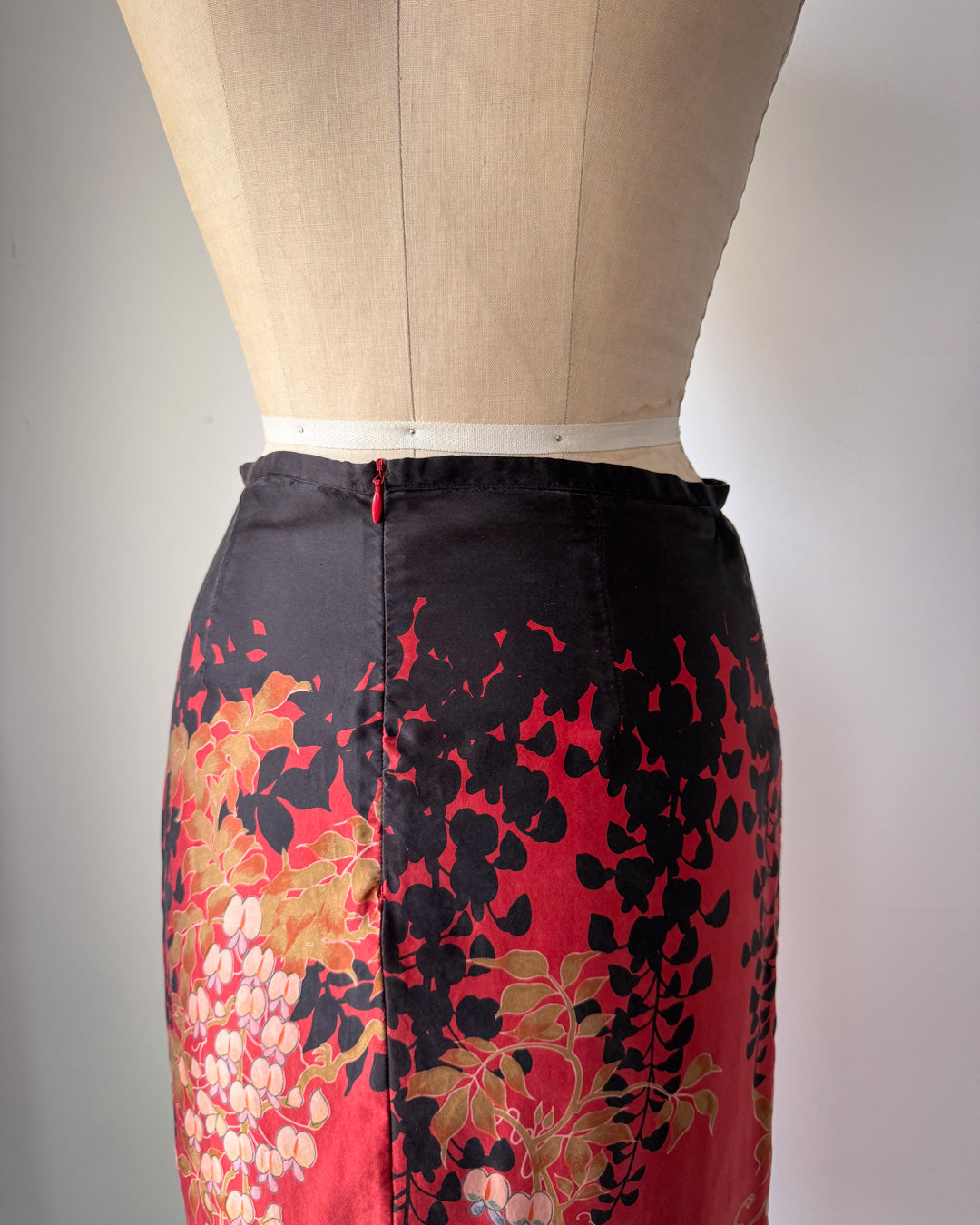 00s Wisteria Printed Silk Skirt / S