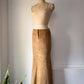 00s Tan Suede Mermaid Maxi Skirt / S