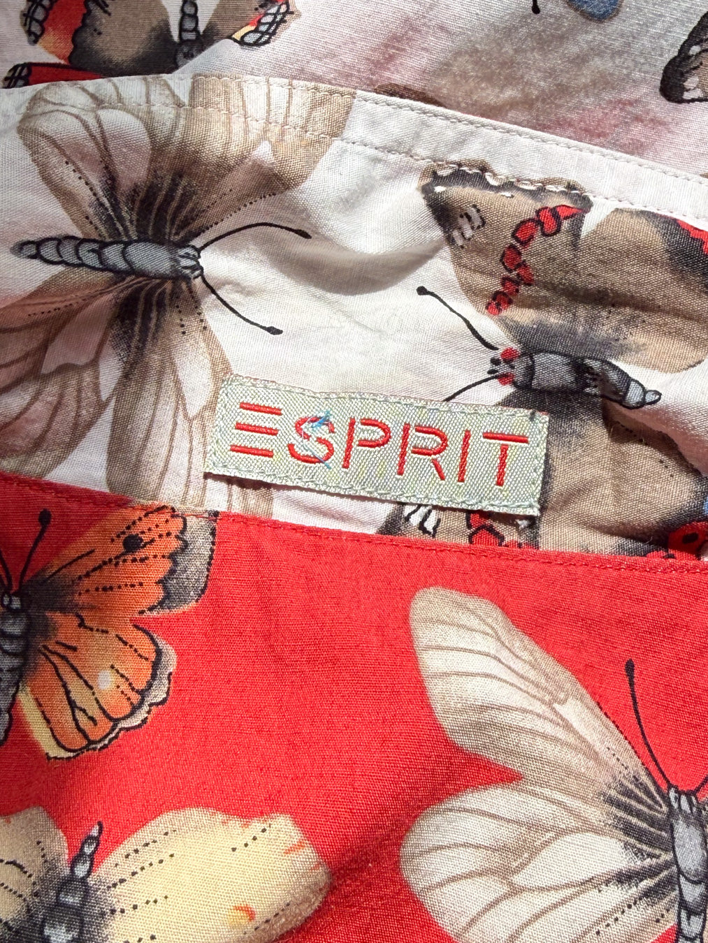 90s Esprit Cotton Butterfly Set / S