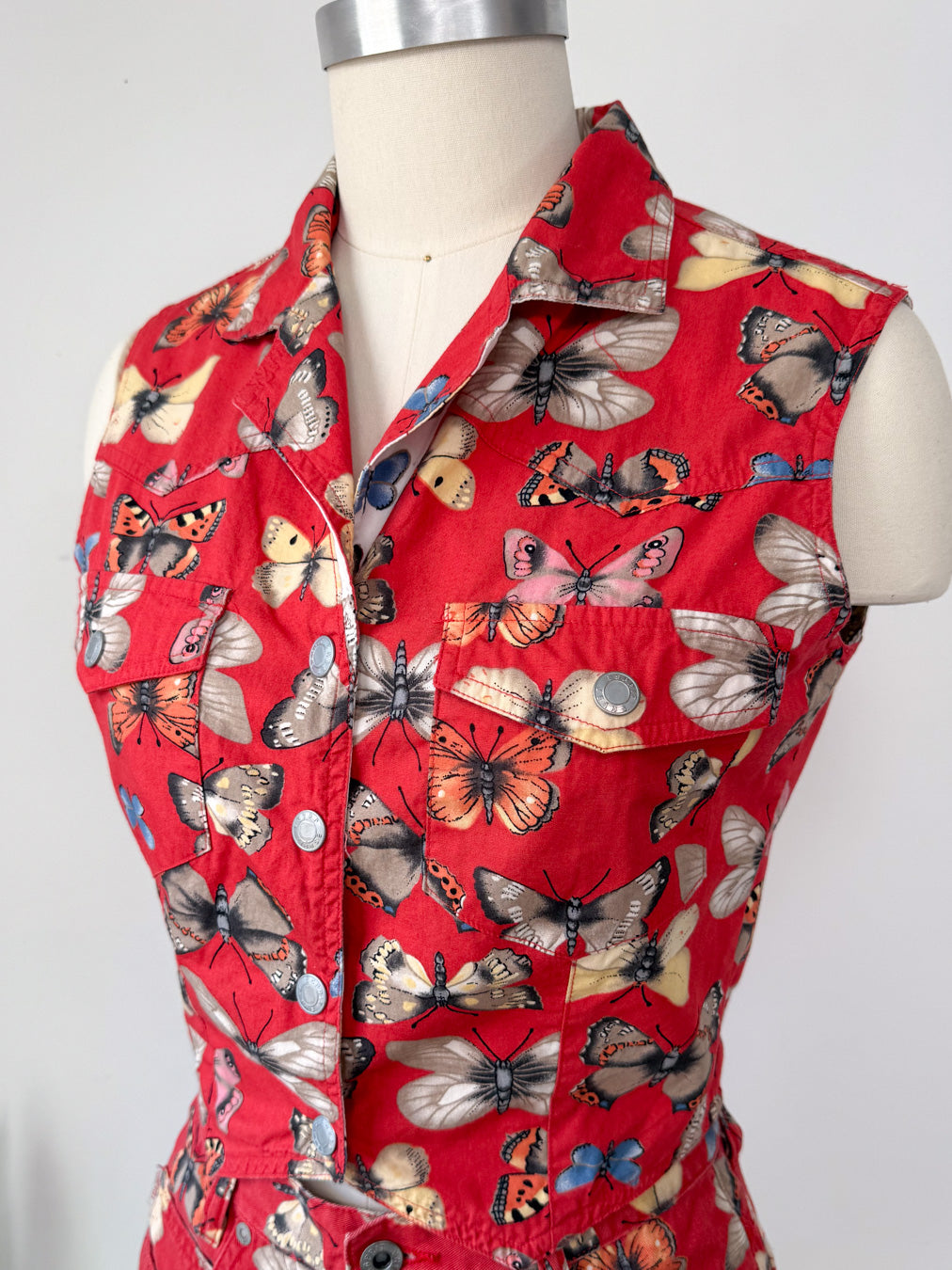 90s Esprit Cotton Butterfly Set / S
