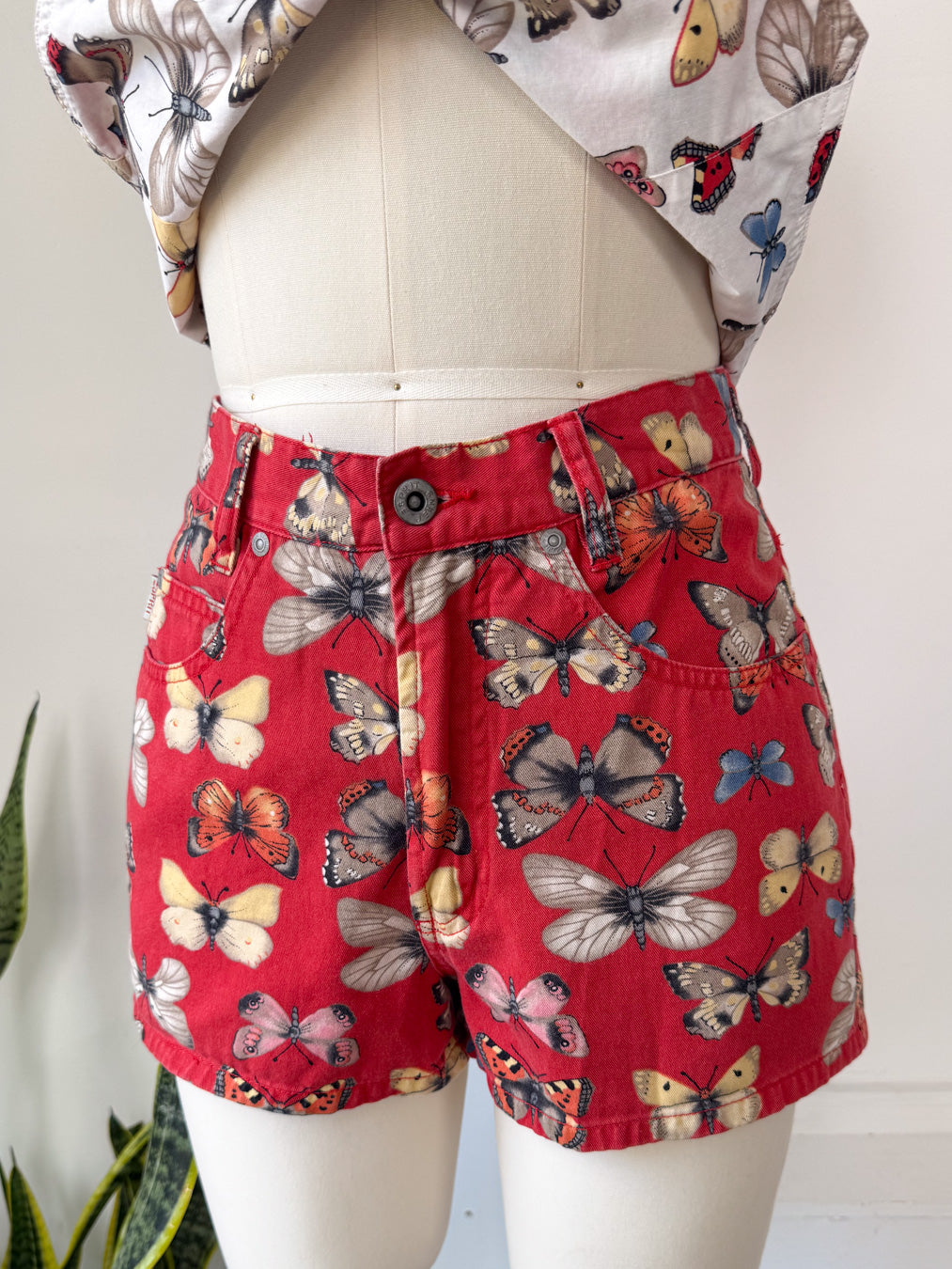 90s Esprit Cotton Butterfly Set / S