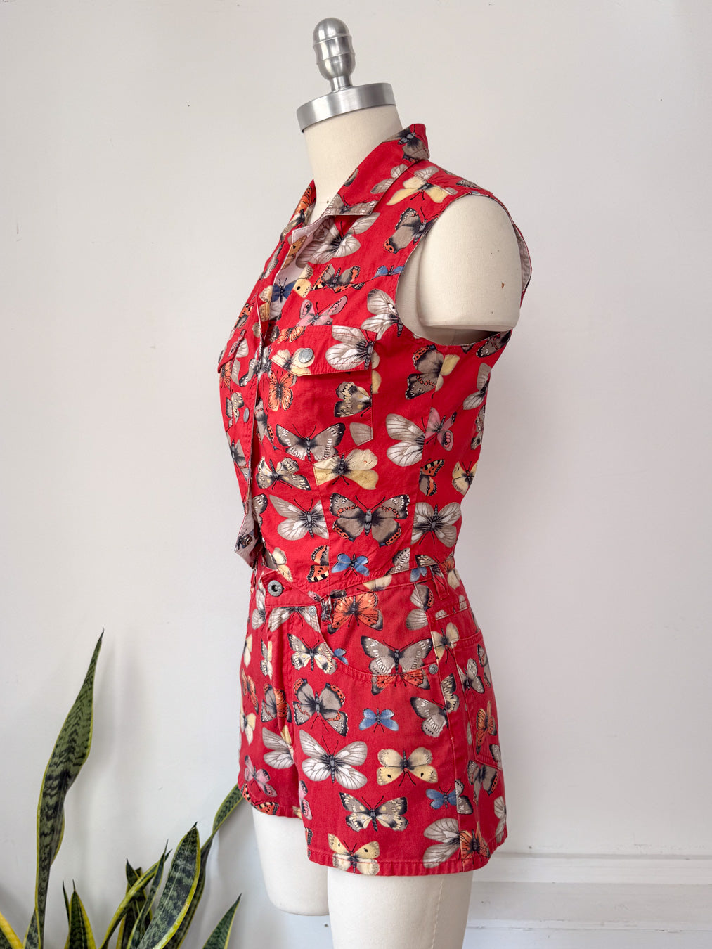 90s Esprit Cotton Butterfly Set / S