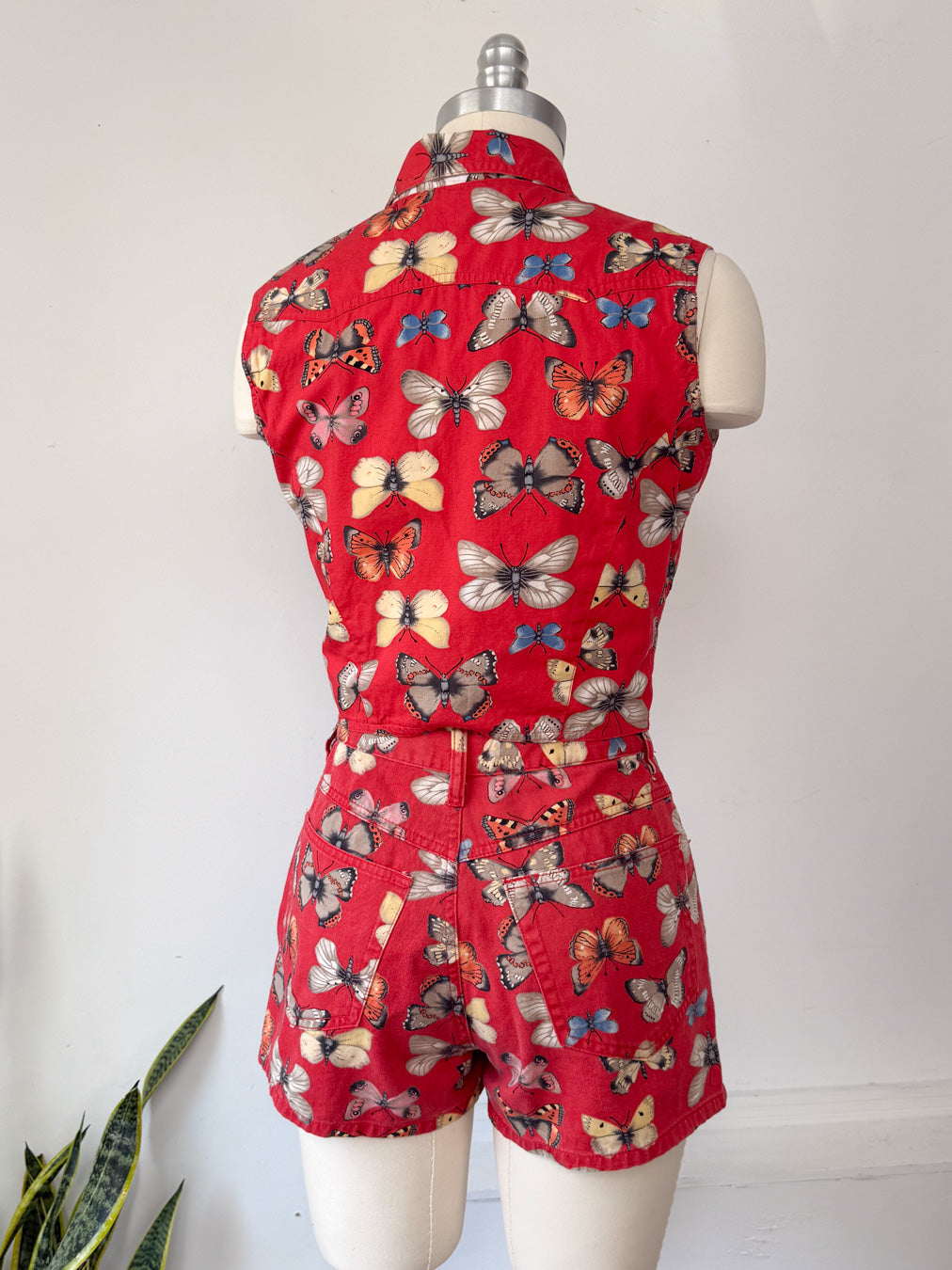 90s Esprit Cotton Butterfly Set / S