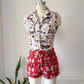 90s Esprit Cotton Butterfly Set / S
