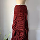 00s Brick Red Corduroy Parachute Dress or Skirt / M