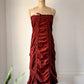 00s Brick Red Corduroy Parachute Dress or Skirt / M