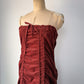 00s Brick Red Corduroy Parachute Dress or Skirt / M