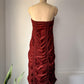 00s Brick Red Corduroy Parachute Dress or Skirt / M