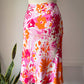 Y2K Silky Bias Cut Skirt / M