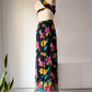 90s Colorful Silk Palazzo Pants & Scarf / L
