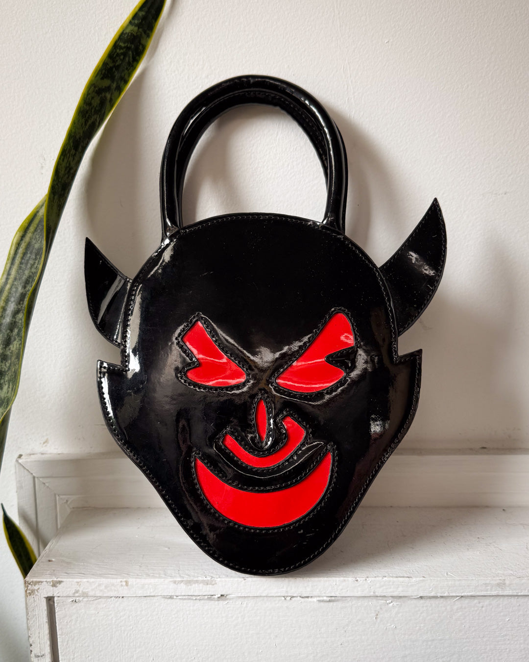Y2K Devil Head Vinyl Purse