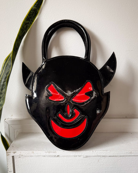 Y2K Devil Head Vinyl Purse