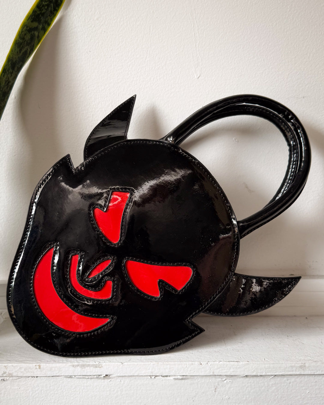 Y2K Devil Head Vinyl Purse