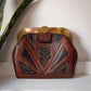 30s Art Deco Tooled Leather Belt Bag