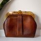 30s Art Deco Tooled Leather Belt Bag