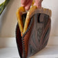 30s Art Deco Tooled Leather Belt Bag