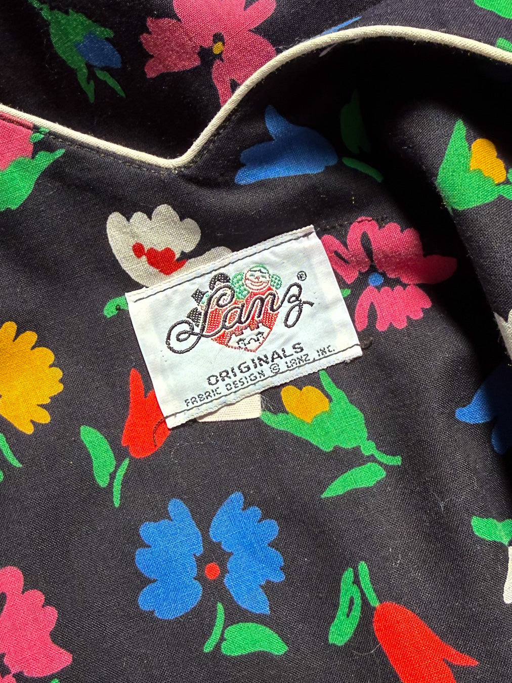 80s Lanz Floral Cotton Sun Dress / XS-S