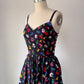 80s Lanz Floral Cotton Sun Dress / XS-S