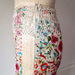 90s Norma Kamali Silk Piano Shawl Embroidered Pants / S