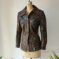 70s Muted Rainbow Patchwork Leather Jacket