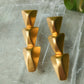 90s Brushed Gold Articulated Earrings