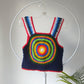 70s Rainbow Crochet Crop Top / XS-S