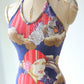 70s Deco Lady Pop Art Halter Mini Dress