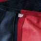 70s Two Tone Color Block Suede Skirt / XS-S