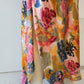 90s Natori Silky Floral Robe & Bias Cut Slip Dress Lingerie Set / S
