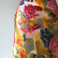 90s Natori Silky Floral Robe & Bias Cut Slip Dress Lingerie Set / S