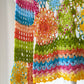 90s Rainbow Crochet Top