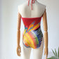 70s Italian Colorful Halter Swimsuit