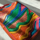 90s Sharif Rainbow Leather Lucite Tassel Purse