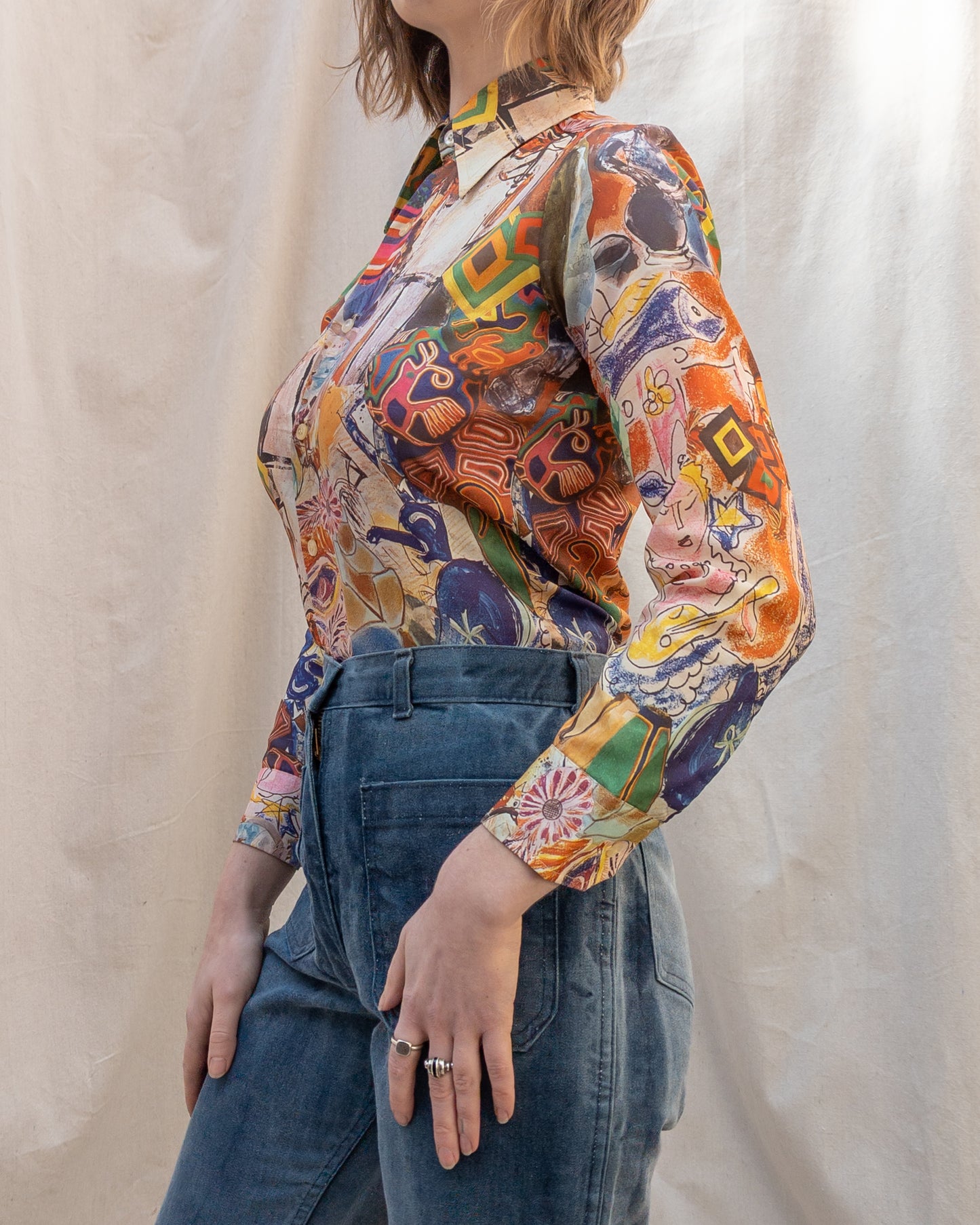 70s Psychedelic Collage Shirt