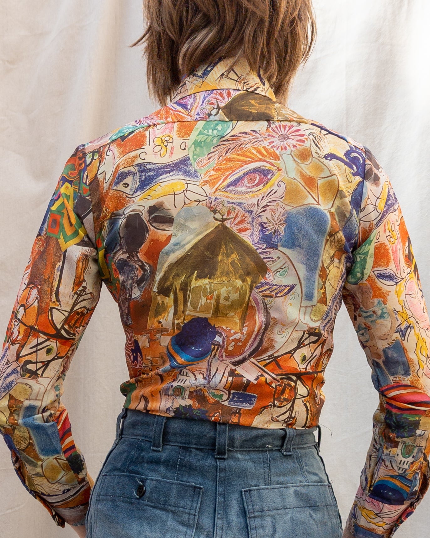 70s Psychedelic Collage Shirt
