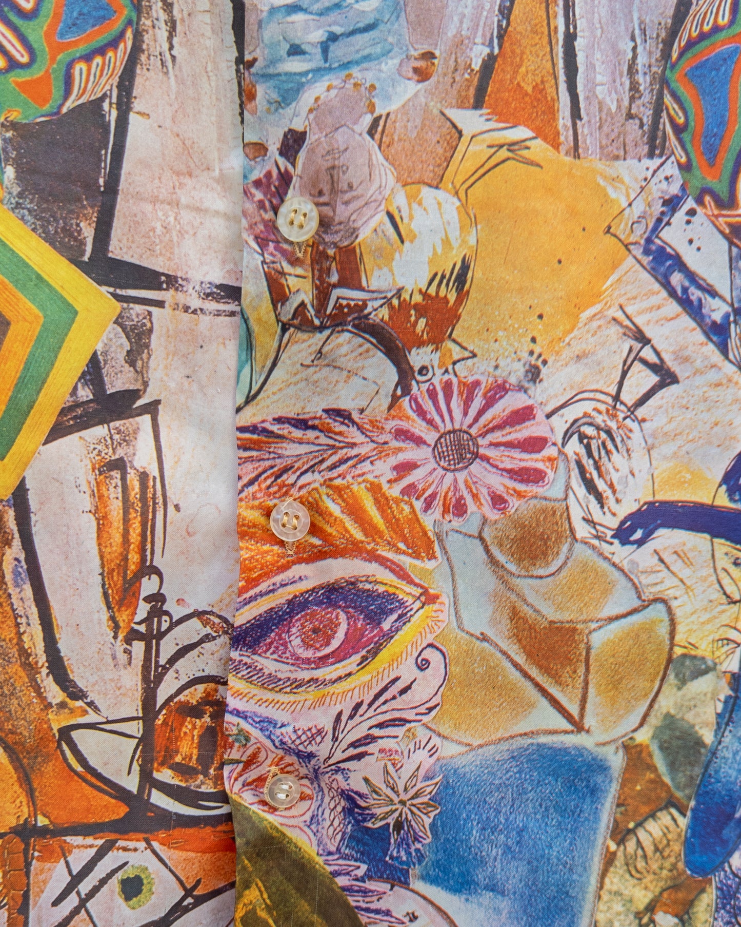 70s Psychedelic Collage Shirt