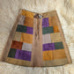 70s Colorful Patchwork Suede Mini Skirt / XS
