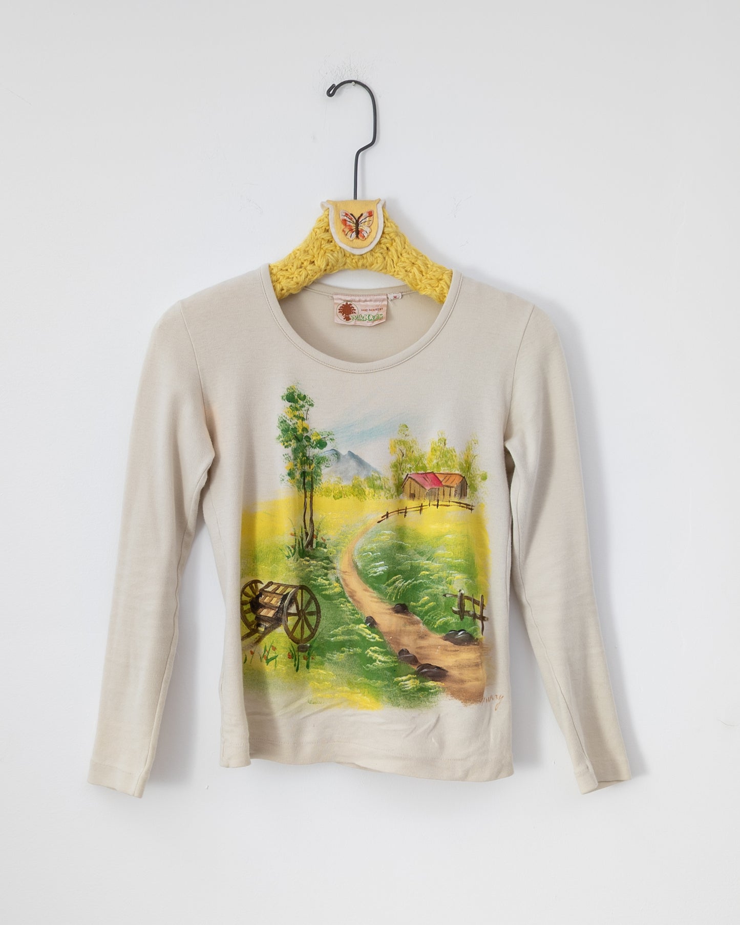 70s Hand-painted Farm Long Sleeve T-shirt