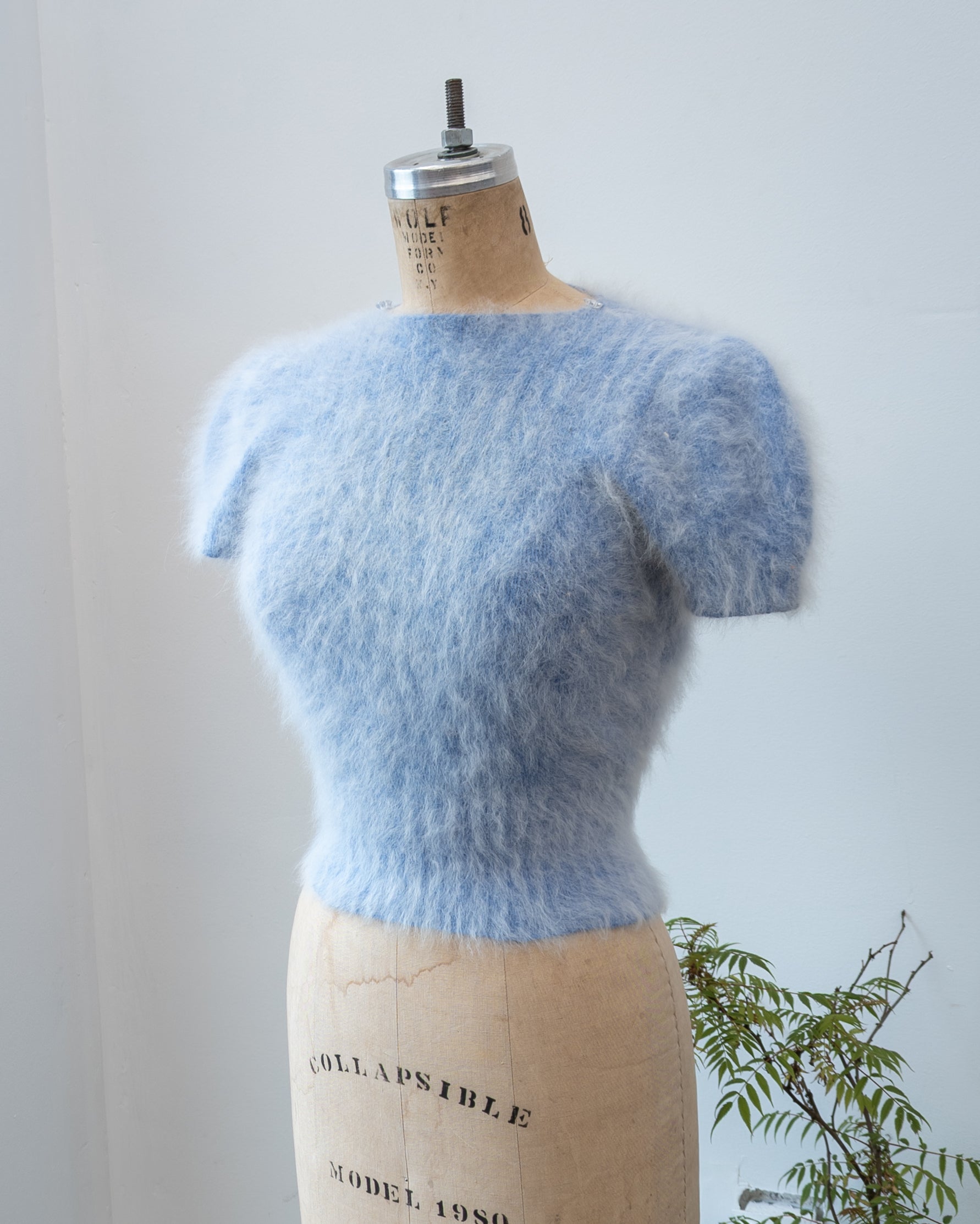 Cropped angora clearance sweater