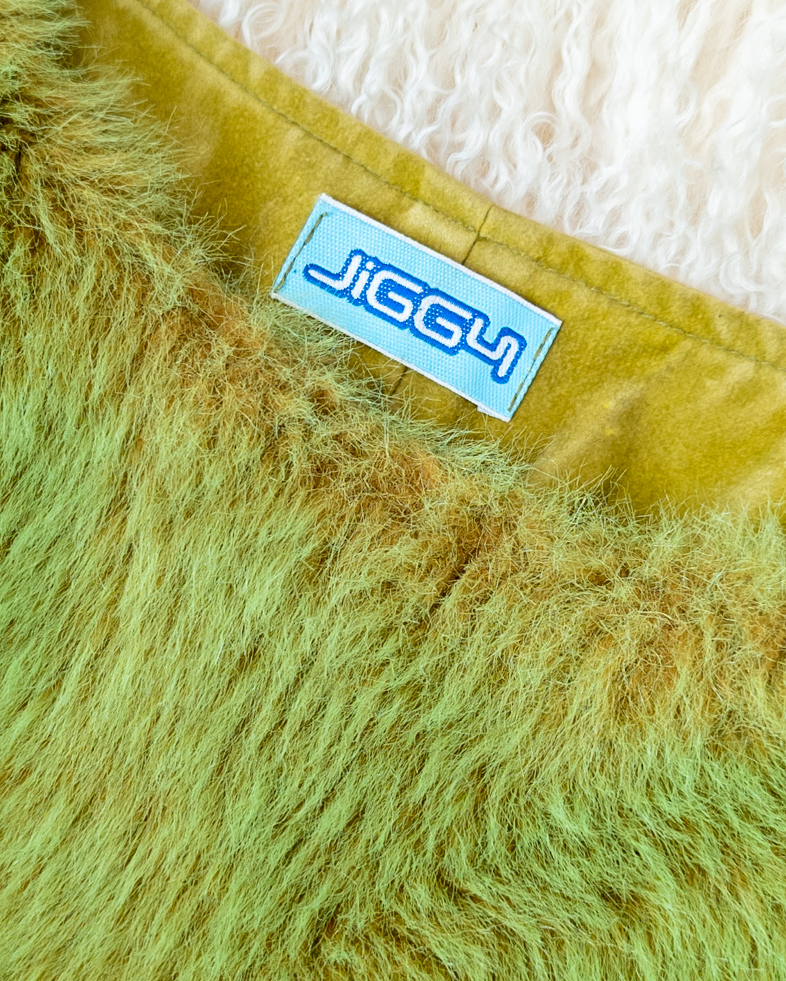 90s Faux Fur Clubwear Crop Top / S