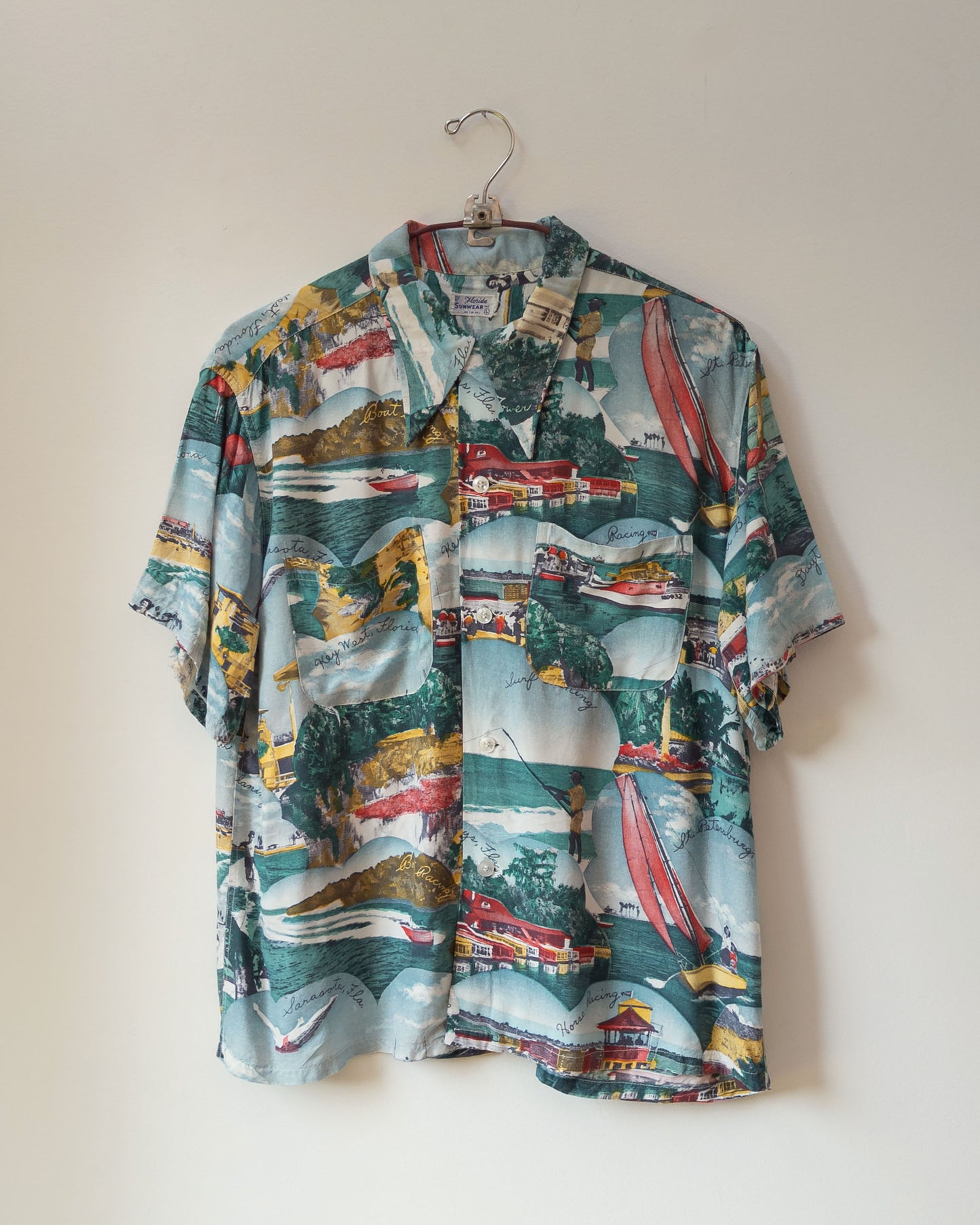 50s Florida Photo Print Hawaiian Shirt