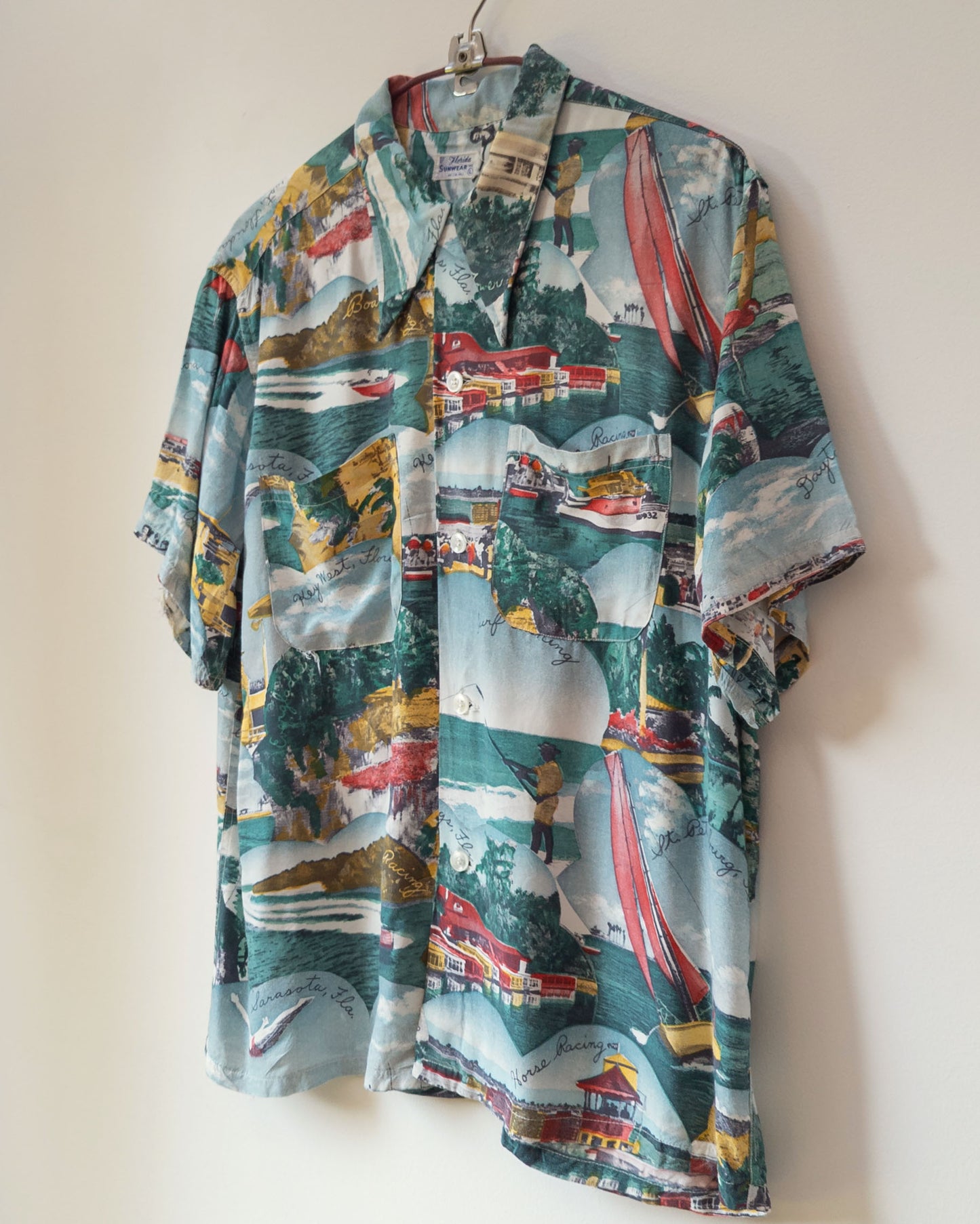 50s Florida Photo Print Hawaiian Shirt