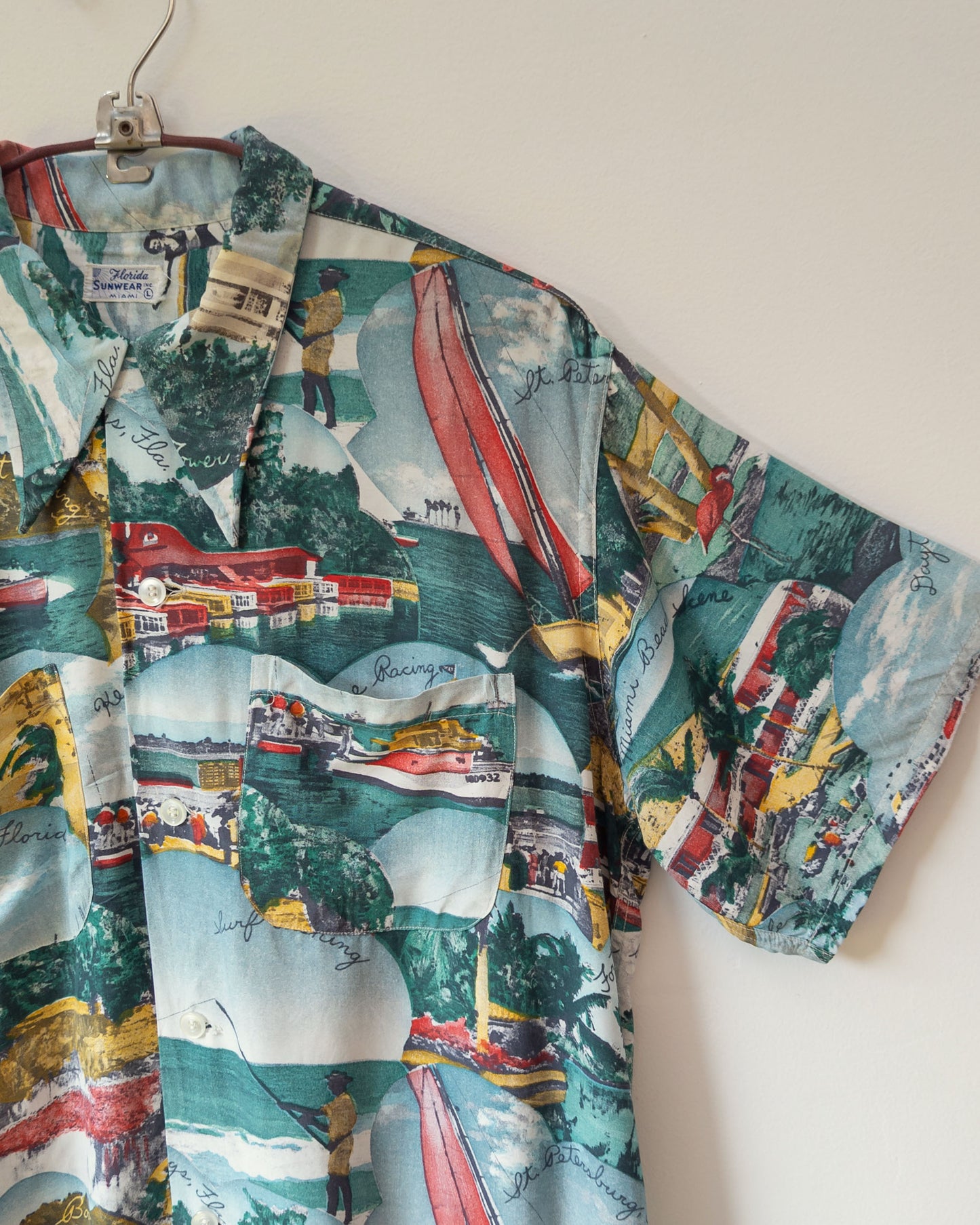50s Florida Photo Print Hawaiian Shirt