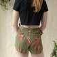 70s Tropical Print Wrap Shorts